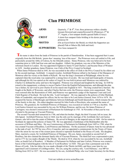 Clan PRIMROSE