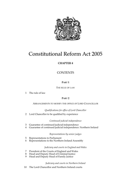 Constitutional Reform Act 2005