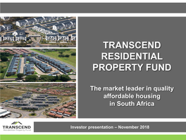 Transcend Residential Property Fund