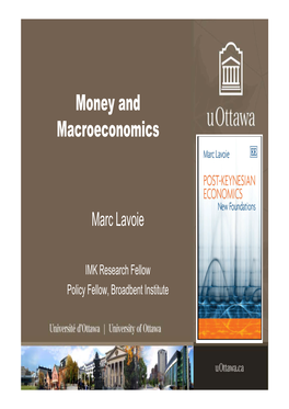 Money and Macroeconomics