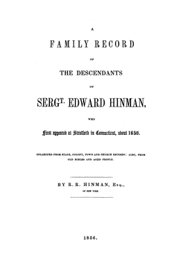 Sergt. Edward Hinman