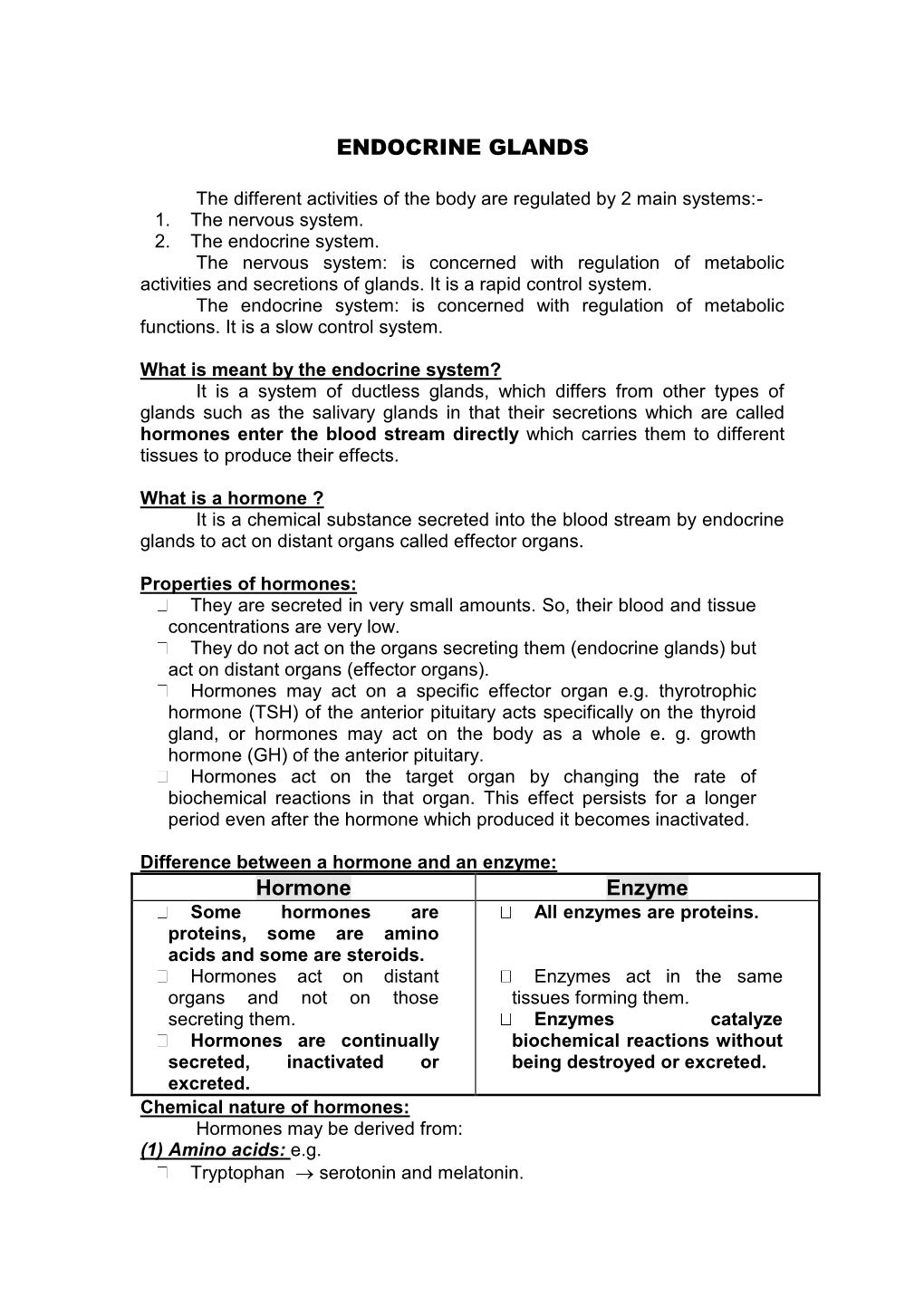 Endocrine Glands