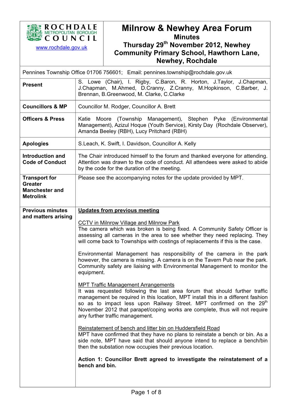 Milnrow & Newhey Area Forum