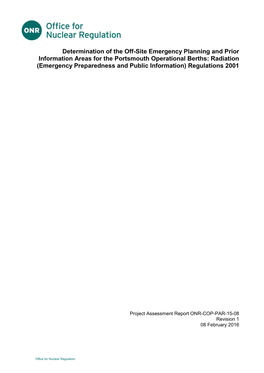 Determination of the Off-Site Emergency Planning and Prior