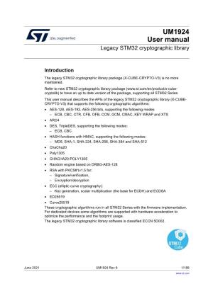 Legacy STM32 Cryptographic Library