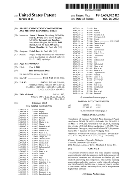 (12) United States Patent (10) Patent No.: US 6,638,902 B2 Tarara Et Al