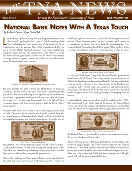 National Bank Notes with a Texas Touch by Richard Laster - Tyler Coin Club