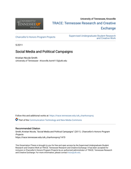 Social Media and Political Campaigns