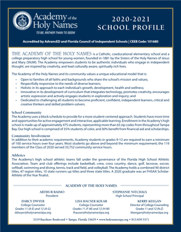 2020-2021 School Profile