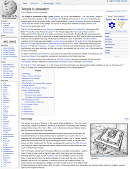 Temple in Jerusalem Coordinates: 31.77765, 35.23547 from Wikipedia, the Free Encyclopedia