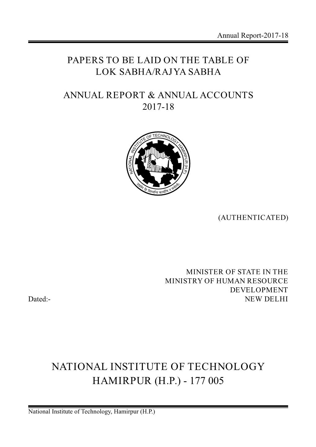Annual Report of 2017-18