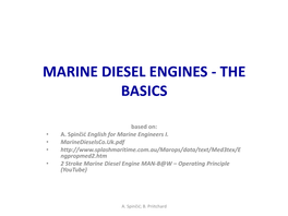 Marine Diesel Engines - the Basics