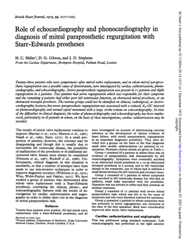 Role of Echocardiography and Phonocardiography in Diagnosis of Mitral Paraprostheticregurgitation With