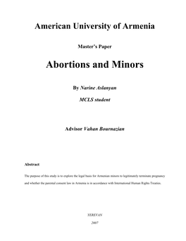 Abortions and Minors