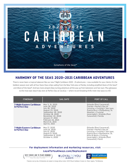 Harmony of the Seas 2020–2021 Caribbean Adventures