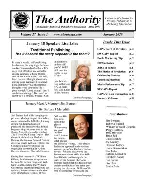 The Authority Writing, Publishing & Marketing Information Connecticut Authors & Publishers Association—Since 1994