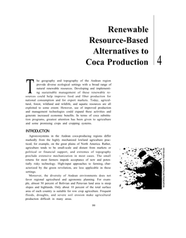 Alternative Coca Reduction Strategies in the Andean Region
