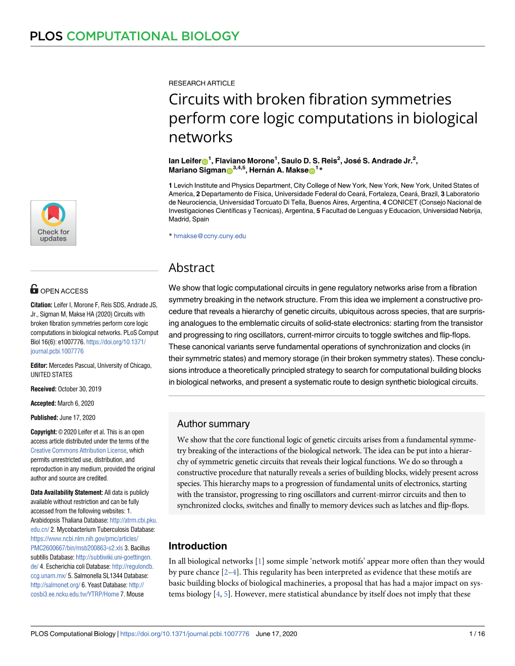 Circuits with Broken Fibration Symmetries Perform Core Logic Computations in Biological Networks