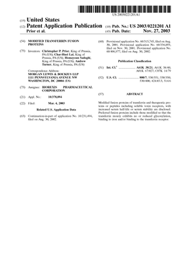 (12) Patent Application Publication (10) Pub. No.: US 2003/0221201 A1 Prior Et Al
