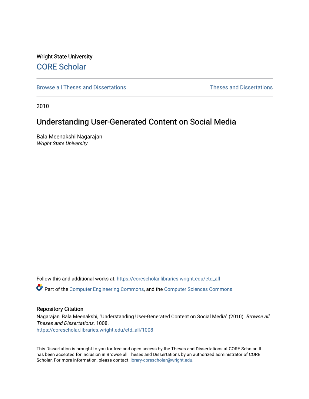 Understanding User-Generated Content on Social Media