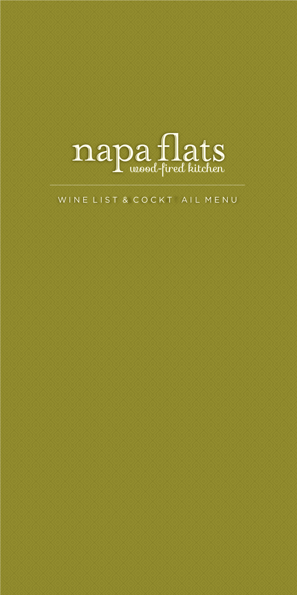 Wine List & Cocktail Menu