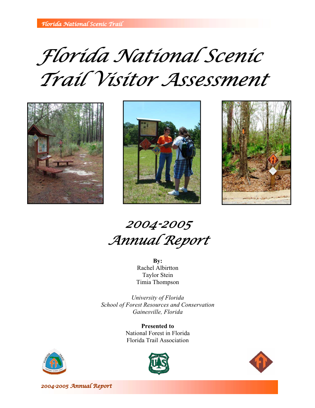 Florida National Scenic Trail Visitor Assessment