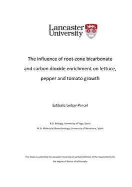 The Influence of Root-Zone Bicarbonate and Carbon Dioxide Enrichment on Lettuce, Pepper and Tomato Growth