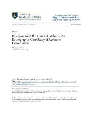 Bluegrass and Old-Time in Catalonia: an Ethnographic Case Study of Aesthetic Communitas Michael J