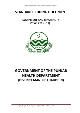 Government of the Punjab Health Department (District Mandi Bahauddin)