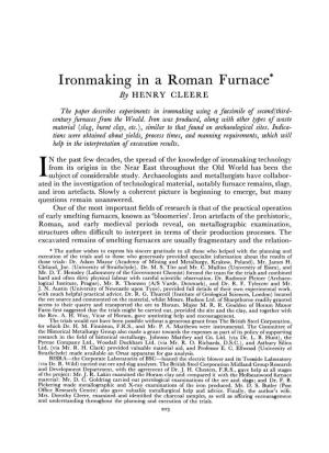 Ironmaking in a Roman Furnace* by HENRY CLEERE