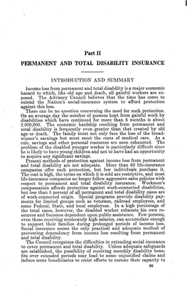 Part .I1 PERMANENT and TOTAL DISABILITY INSURANCE