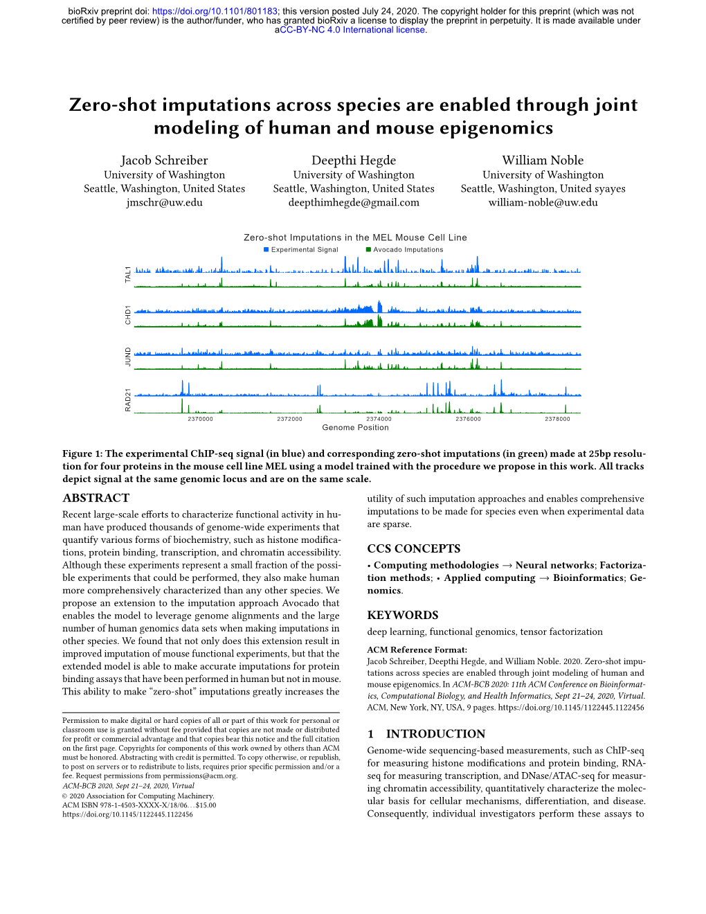 Zero-Shot Imputations Across Species Are Enabled Through Joint Modeling of Human and Mouse Epigenomics