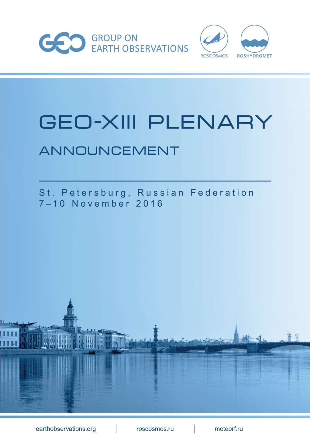 GEO-XIII Plenary