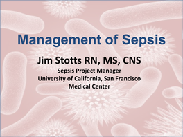 Management of Sepsis