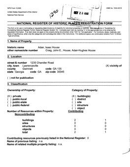 National Register of Historic Nform