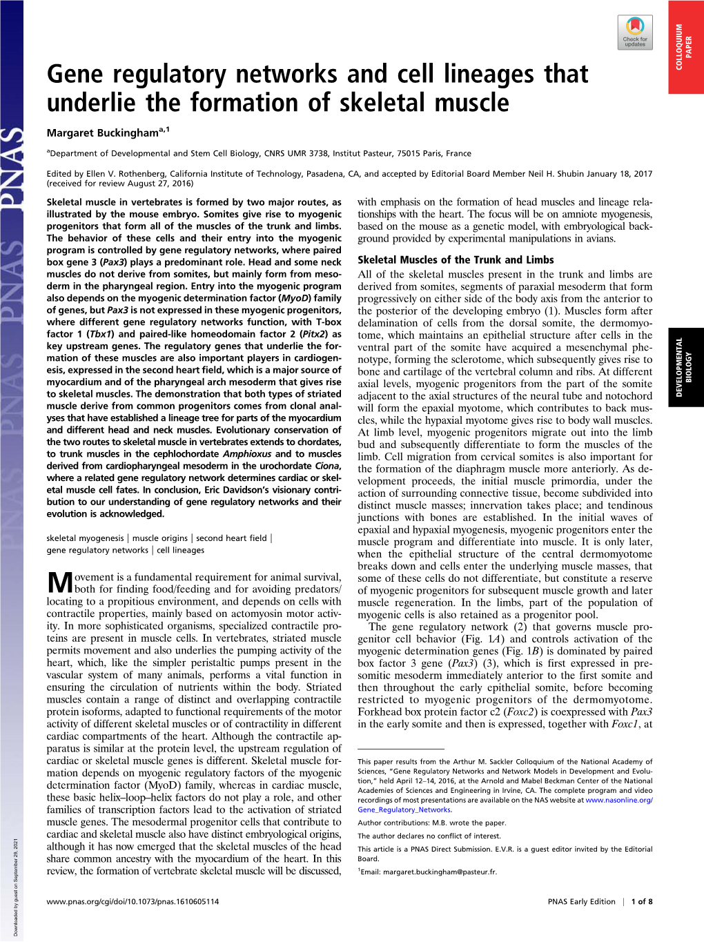 Gene Regulatory Networks and Cell Lineages That Underlie The