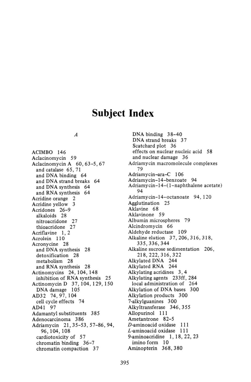 Subject Index