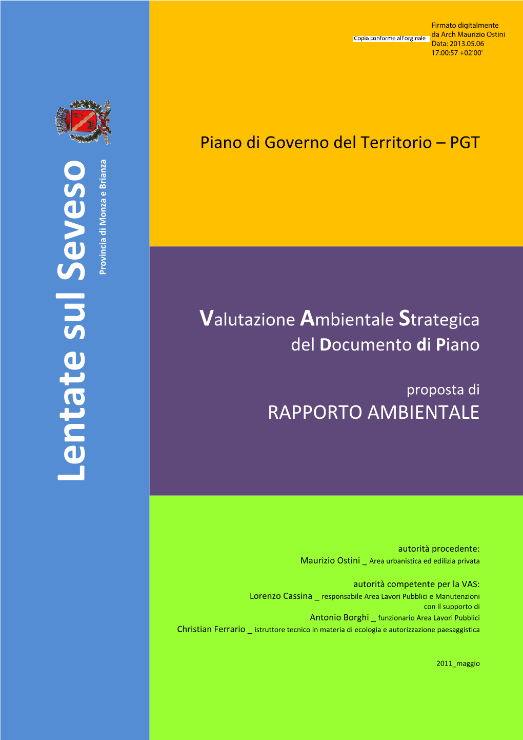 Lentate Sul Seveso Valutazione Ambientale Strategica Del Ddp Proposta Di Rapporto Ambientale