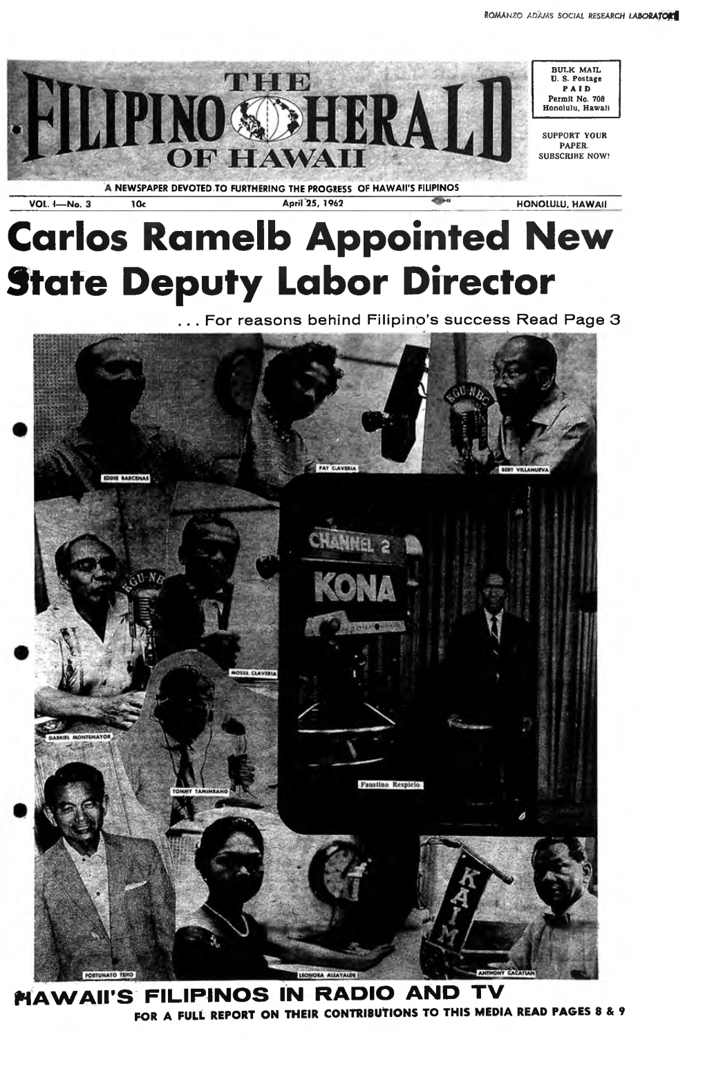 Carlos Ramelb Appointed New State Deputy Labor Director