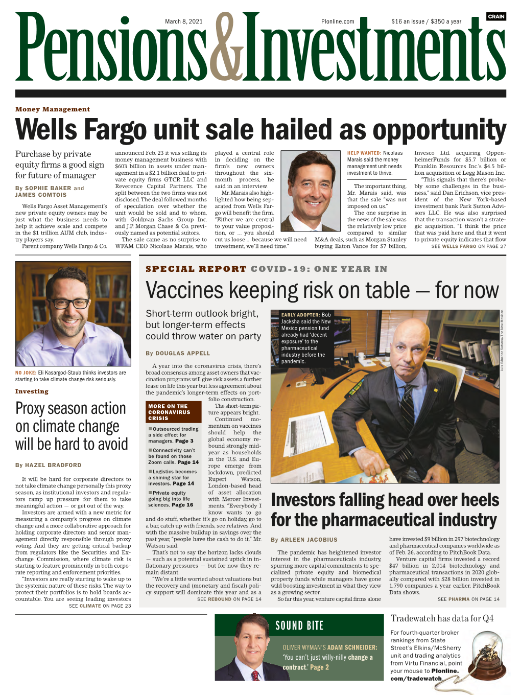 Wells Fargo Unit Sale Hailed As Opportunity Purchase by Private Announced Feb