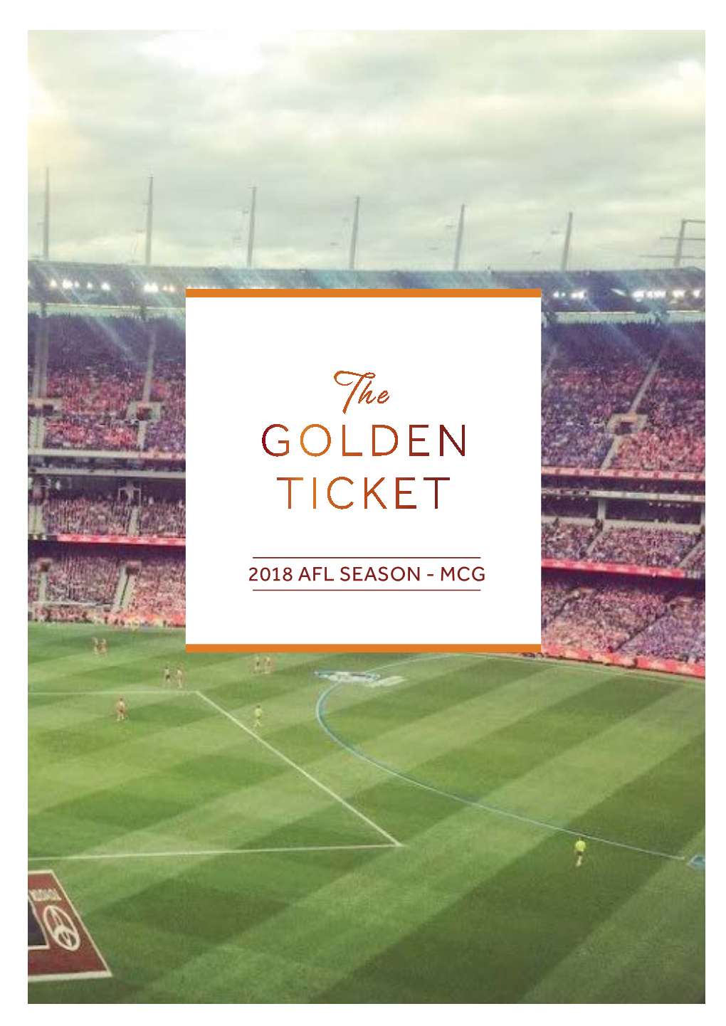 2018 AFL SEASON - MCG MCG Medallion Club Seats