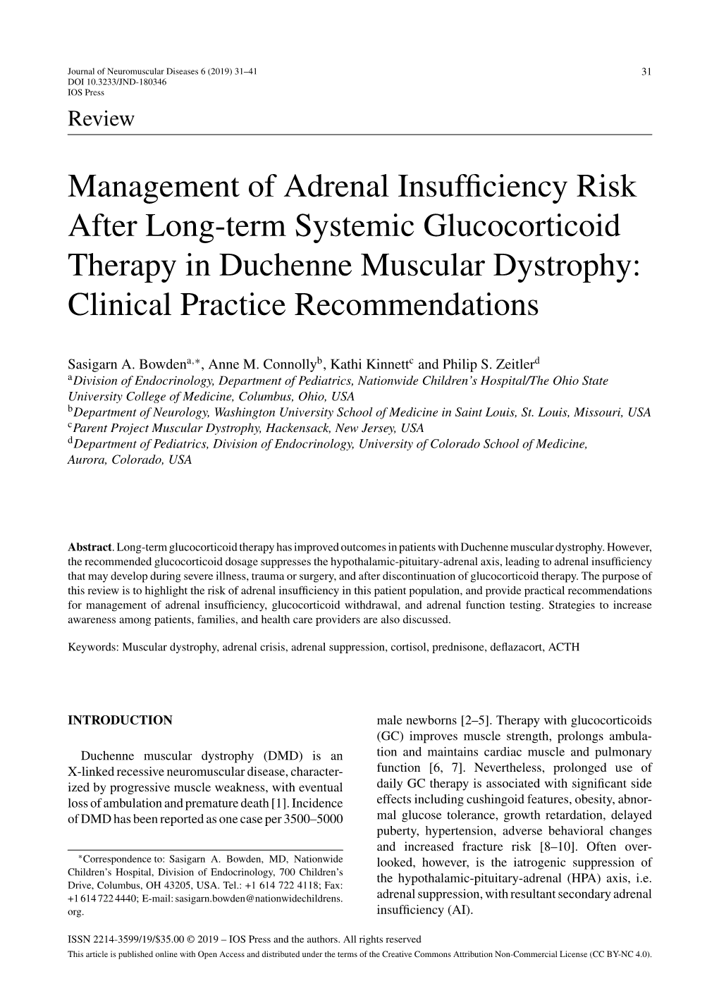 Management of Adrenal Insufficiency Risk After Long-Term Systemic