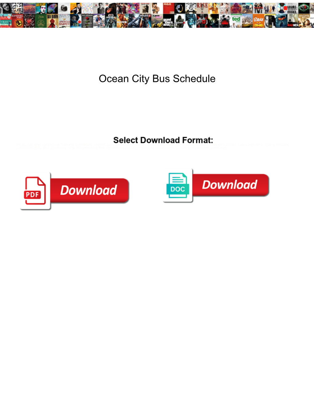 Ocean City Bus Schedule