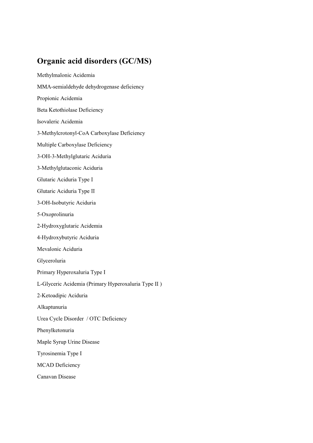 Metabolic Disease