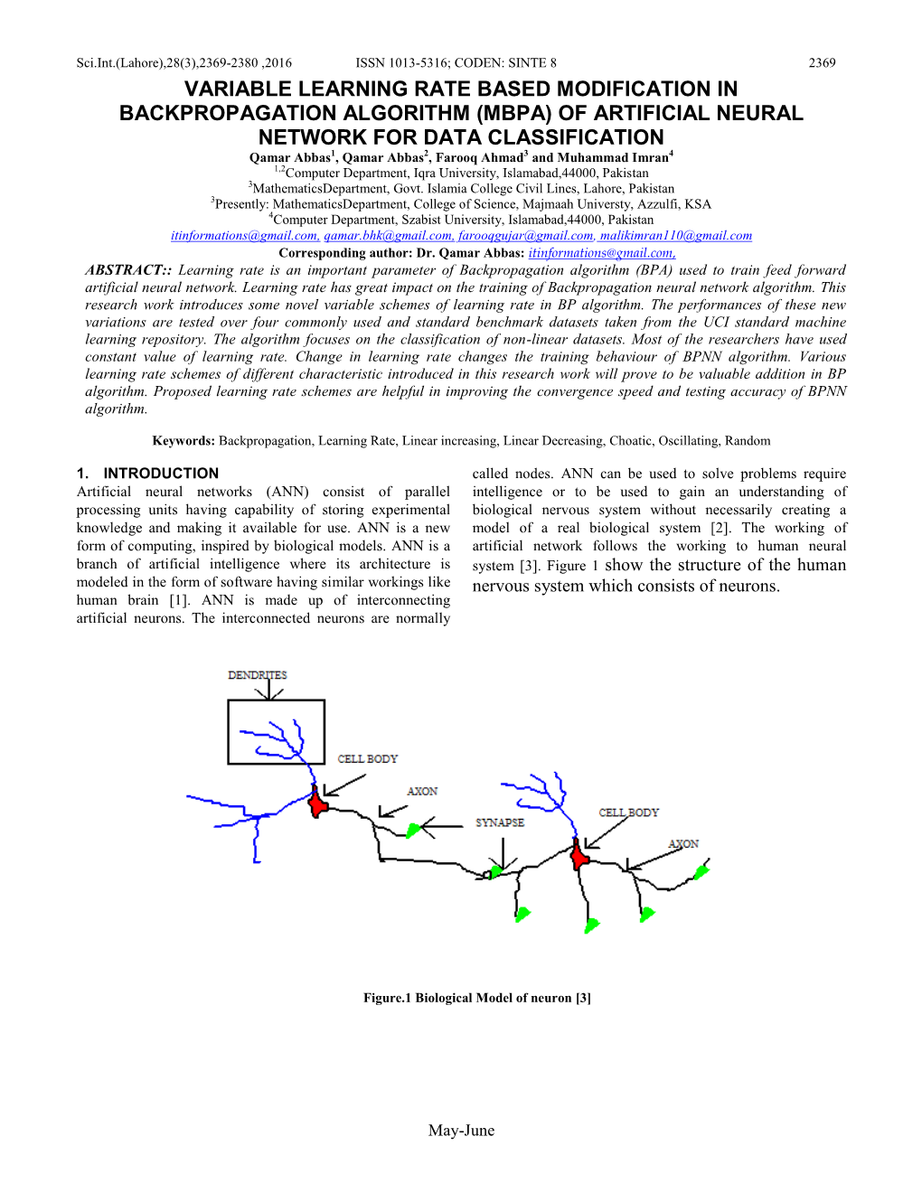 Variable Learning Rate Based Modification in Backpropagation