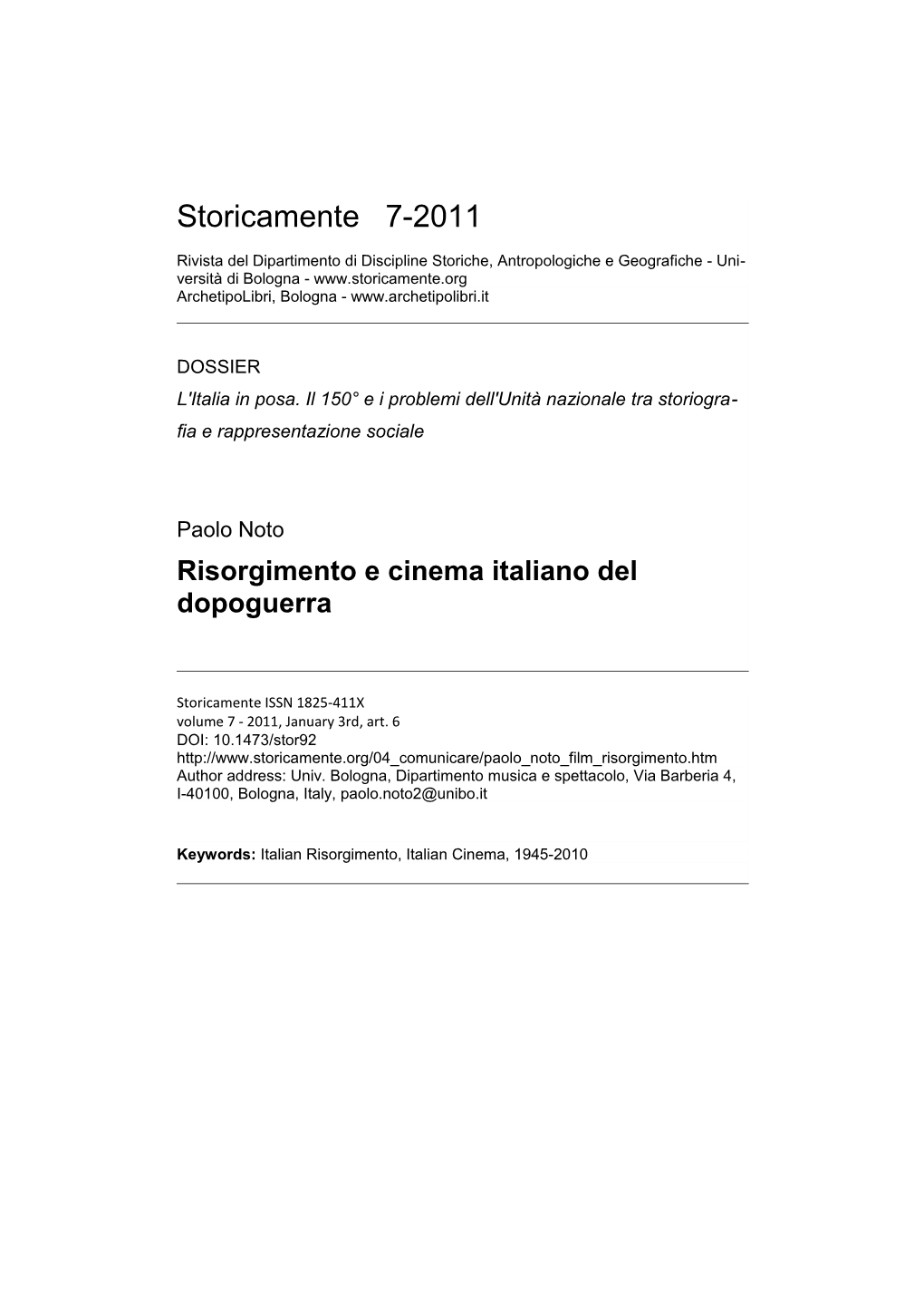 Storicamente 7-2011