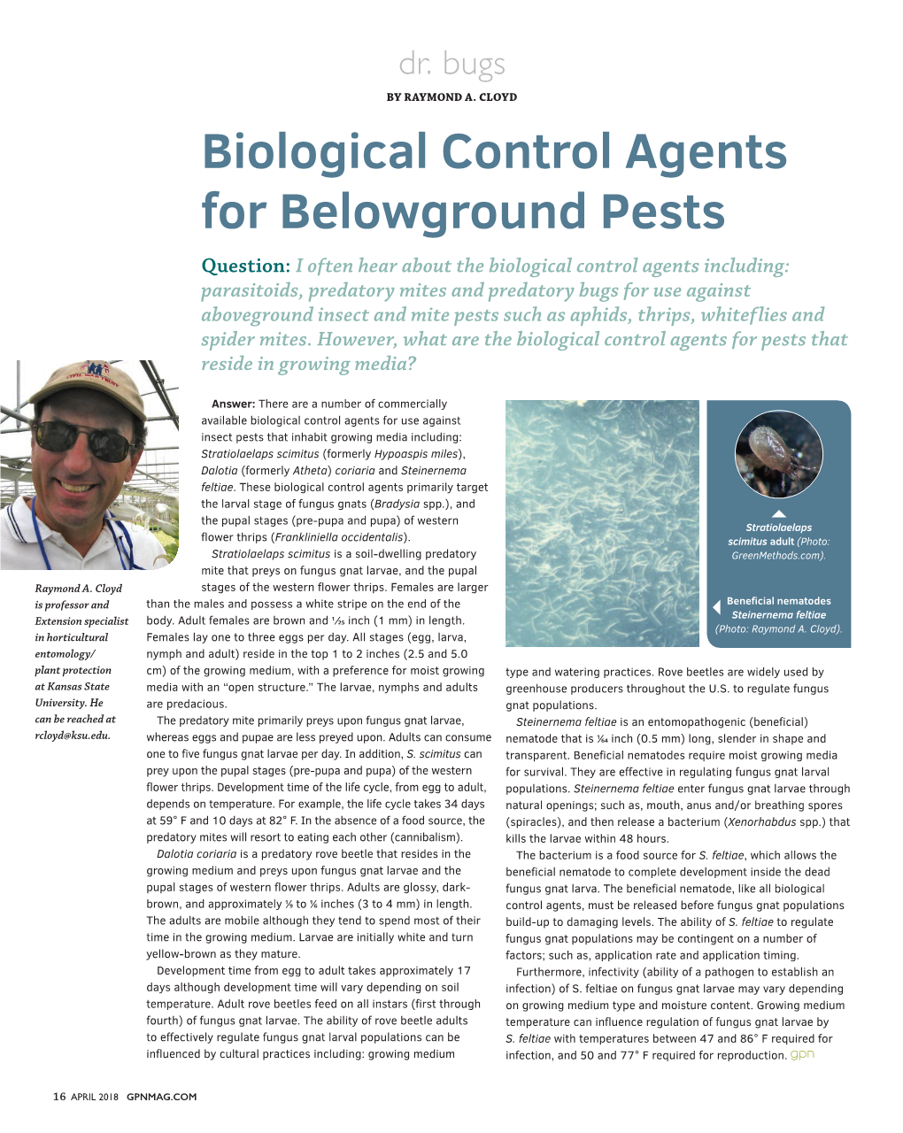 PDF: Biological Control Agents for Belowground Pests