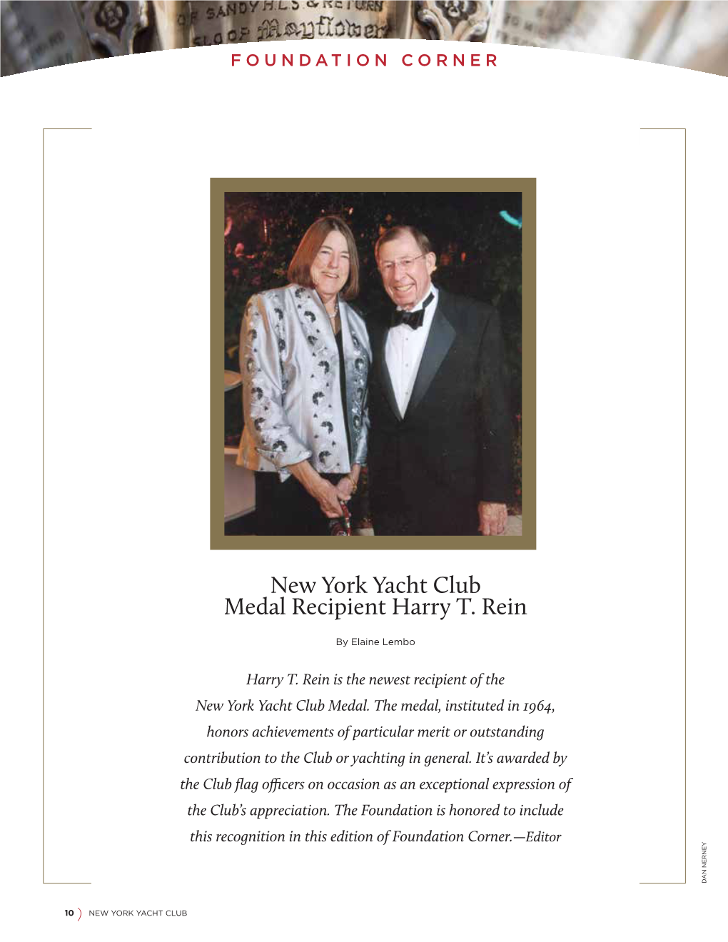 New York Yacht Club Medal Recipient Harry T. Rein
