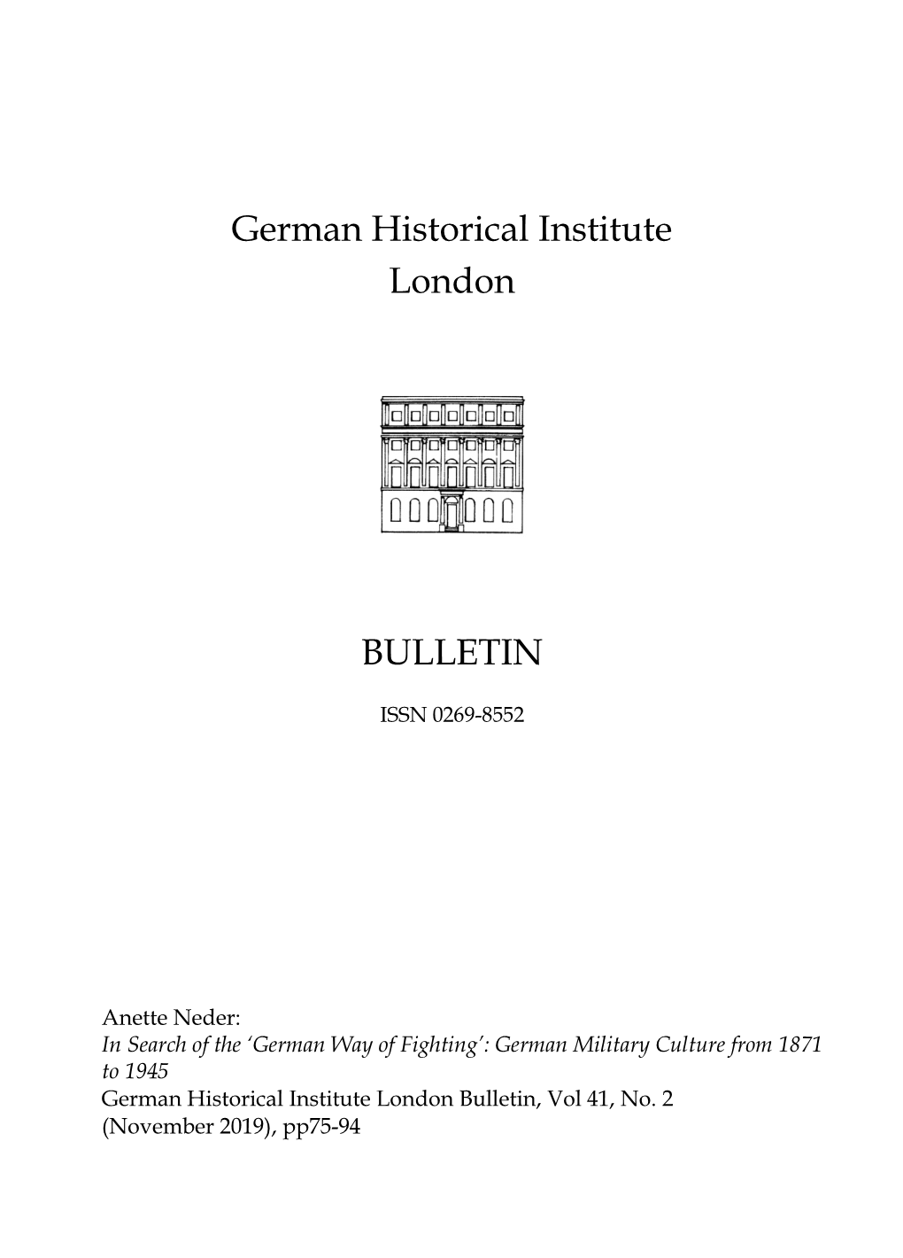 In Search of the 'German Way of Fighting': German Military Culture