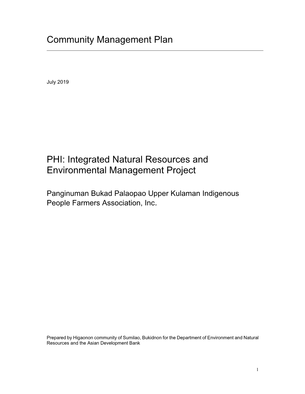 Integrated Natural Resources and Environmental Management Project